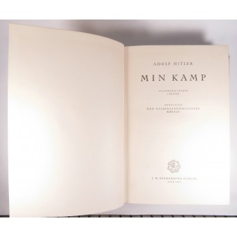 Het boek Min Kamp van Adolf Hitler in Noors. Oslo 1942. Espenlaub militaria