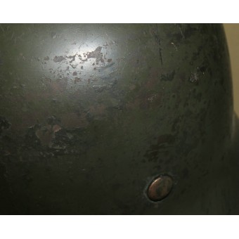 Стальной шлем Вермахта m35 NS64/ E.084 в сборе, двухдекальный. Espenlaub militaria