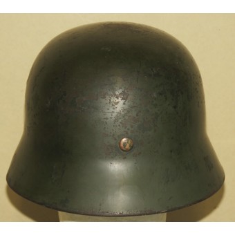 Стальной шлем Вермахта m35 NS64/ E.084 в сборе, двухдекальный. Espenlaub militaria