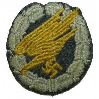 Insignia de paracaidista de la Luftwaffe versión bordada. Espenlaub militaria