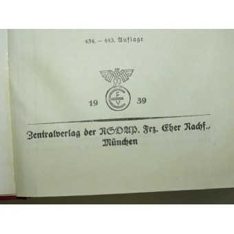 Rouge 50 ans pour Hitler édition anniversaire de Mein Kampf Beamtenausgabe. Espenlaub militaria