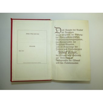Edizione rossa per lanniversario dei 50 anni di Hitler di Mein Kampf Beamtenausgabe. Espenlaub militaria