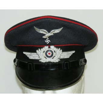 Gorra de visera para los rangos inferiores de la Luftwaffe Flak. Espenlaub militaria
