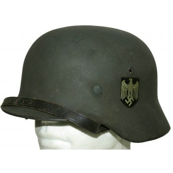 Casco de acero Wehrmacht Heer M40, SD EF 66. Espenlaub militaria