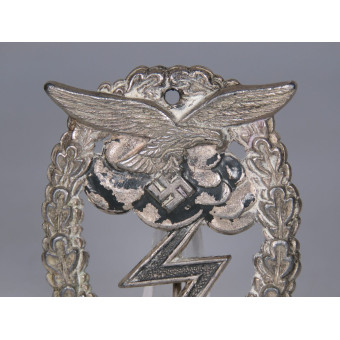 Arno Wallpach Luftwaffe Ground Combat Badge silvered cloud type. Espenlaub militaria