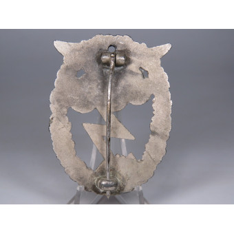 Arno Wallpach Luftwaffe Ground Combat Badge silvered cloud type. Espenlaub militaria