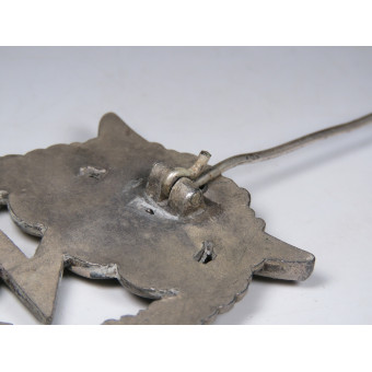 Arno Wallpach Luftwaffe Ground Combat Badge silvered cloud type. Espenlaub militaria