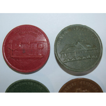 Set of Jugendherberge / Jugendburg Tokens. Espenlaub militaria
