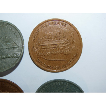 Set of Jugendherberge / Jugendburg Tokens. Espenlaub militaria