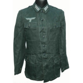 Tunic model 1943 made of lightweight cotton Drillich fabric, mint. 