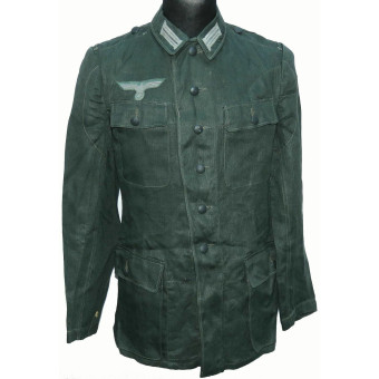 Tunic model 1943 made of lightweight cotton Drillich fabric, mint.. Espenlaub militaria