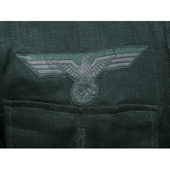 Tunic model 1943 made of lightweight cotton Drillich fabric, mint.. Espenlaub militaria