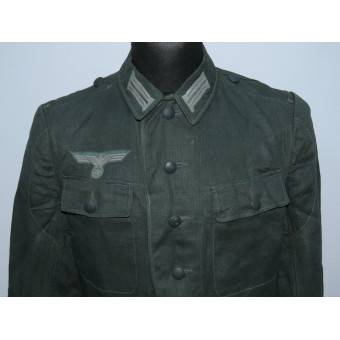 Tunic model 1943 made of lightweight cotton Drillich fabric, mint.. Espenlaub militaria