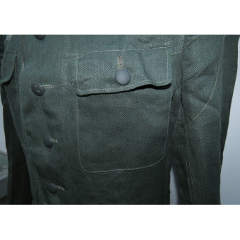 Tunic model 1943 made of lightweight cotton Drillich fabric, mint.. Espenlaub militaria