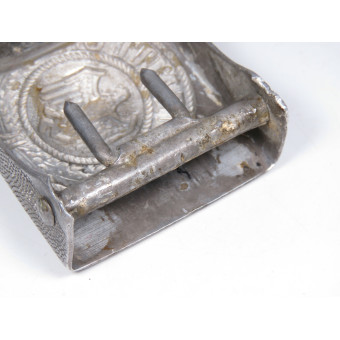 Wehrmacht Leather Belt with Buckle by Gebrüder Deyhle, Schwäbisch Gmünd. Espenlaub militaria