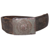 Steel Wehrmacht belt with painted buckle