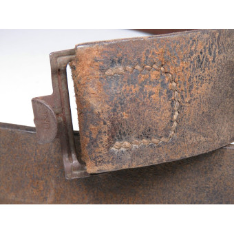 Стальной ремень Вермахта с пряжкой в заводском окрасе. Espenlaub militaria