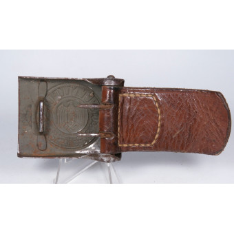 Стальной ремень Вермахта с пряжкой в заводском окрасе. Espenlaub militaria