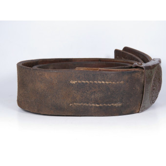 Стальной ремень Вермахта с пряжкой в заводском окрасе. Espenlaub militaria