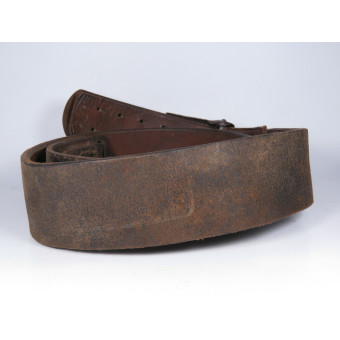 Стальной ремень Вермахта с пряжкой в заводском окрасе. Espenlaub militaria