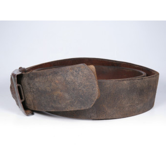 Стальной ремень Вермахта с пряжкой в заводском окрасе. Espenlaub militaria