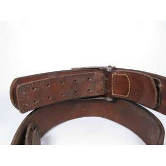 Стальной ремень Вермахта с пряжкой в заводском окрасе. Espenlaub militaria