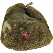 Röda armén/RKKA. Sovjetisk vintermössa Ushanka