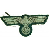 Águila de pecho bordada en lingotes de oro para oficiales o suboficiales superiores de la Wehrmacht