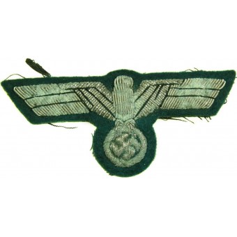 Wehrmachtin upseerit tai korkeimmat NCOS -härän brodeerattu rintakotka. Espenlaub militaria