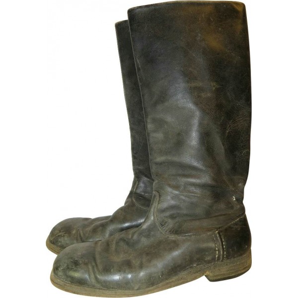 WW2 Red Army long leather boots- Boots 
