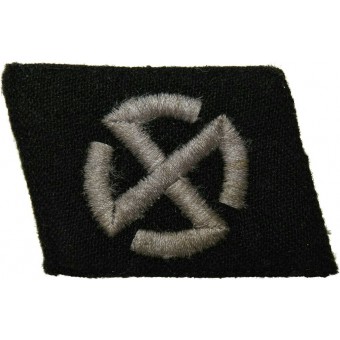 11 División Waffen SS Nordland pestaña cuello, en torno a 1944 año, tipo anterior con el tipo de grasa Sonnenrad. Espenlaub militaria