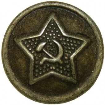 Пуговица РККА, 14 мм, черная, оригинал времен войны, метал. Espenlaub militaria
