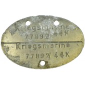 Erkennungsmarke Kriegsmarine- Kannonier de l'année 1944