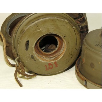 Allemand M 1917 masque à gaz avec cartouche. Espenlaub militaria