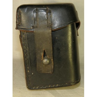 Hitler Jugend black leather medical pouch. Espenlaub militaria