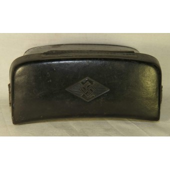 Hitler Jugend svart läder medicinsk väska. Espenlaub militaria
