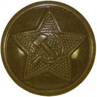 Lendlease USA-tillverkad sovjetisk knapp i komposit khaki plast 22 mm. Espenlaub militaria