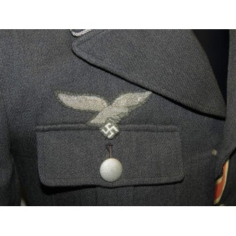 Luftwaffe Flakartillerie Tuchrock för löjtnant i Leichte Flak Abteilung 94 ( mot). Espenlaub militaria