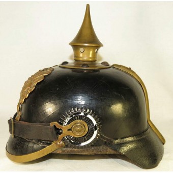 Preussen Pickelhaube- casco cuoio del punto. Espenlaub militaria