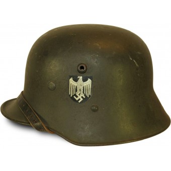 Yhden tarran itävaltalainen M 16 kypärä. Mielenkiintoinen variantti. Espenlaub militaria