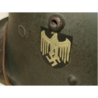Individual calcomanía austriaco M 16 casco. variante interesante. Espenlaub militaria
