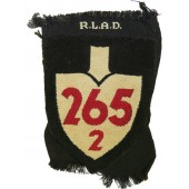 Sleeve patch-RAD Abteilung 2/265 for district XVI