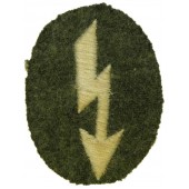 Operatore dei segnali della Wehrmacht Heer con patch commerciale di unità di fanteria. Metà guerra