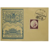 Cartolina postale primo giorno dedicata alla Giornata del francobollo a Vienna 11 gennaio 1942