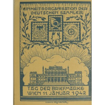Ensimmäisen päivän postikortti, joka on omistettu Wienin postimerkin päivälle 11. tammikuuta 1942. Espenlaub militaria