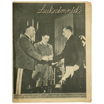 LAUKSAIMNIEK, NR 7-8 Letland Wartime Magazine april van 1943. Espenlaub militaria