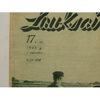Septiembre del 1943. Lauksaimnieks revistas de Letonia, nr 17 edición. Espenlaub militaria