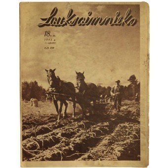 Septiembre del 1943. Lauksaimnieks revistas de Letonia, nr 18. Espenlaub militaria