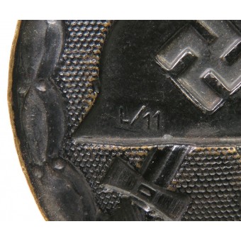 Deumer 1939 Wound märke i svart. Märkt L/11. Espenlaub militaria
