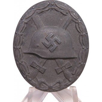 L/22 R.S Silver Wound badge in zinc. Rudolf Souval. Espenlaub militaria
